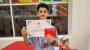 Read more about the article Abdulrahman showcased exceptional talent, winning a Silver medal 🥈 and two bronze 🥉