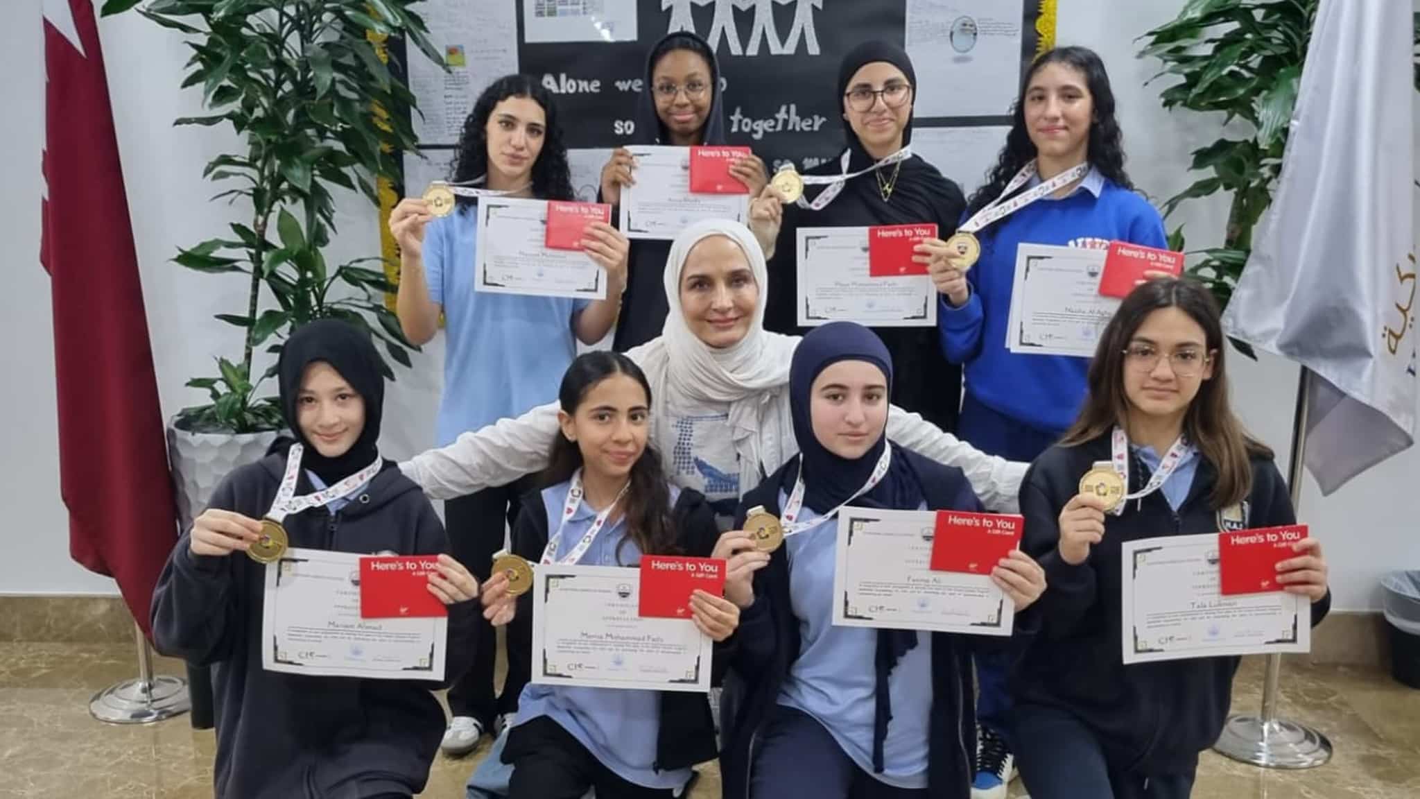 We congratulate our students who WON the 1st Place in the Basketball competition for girls